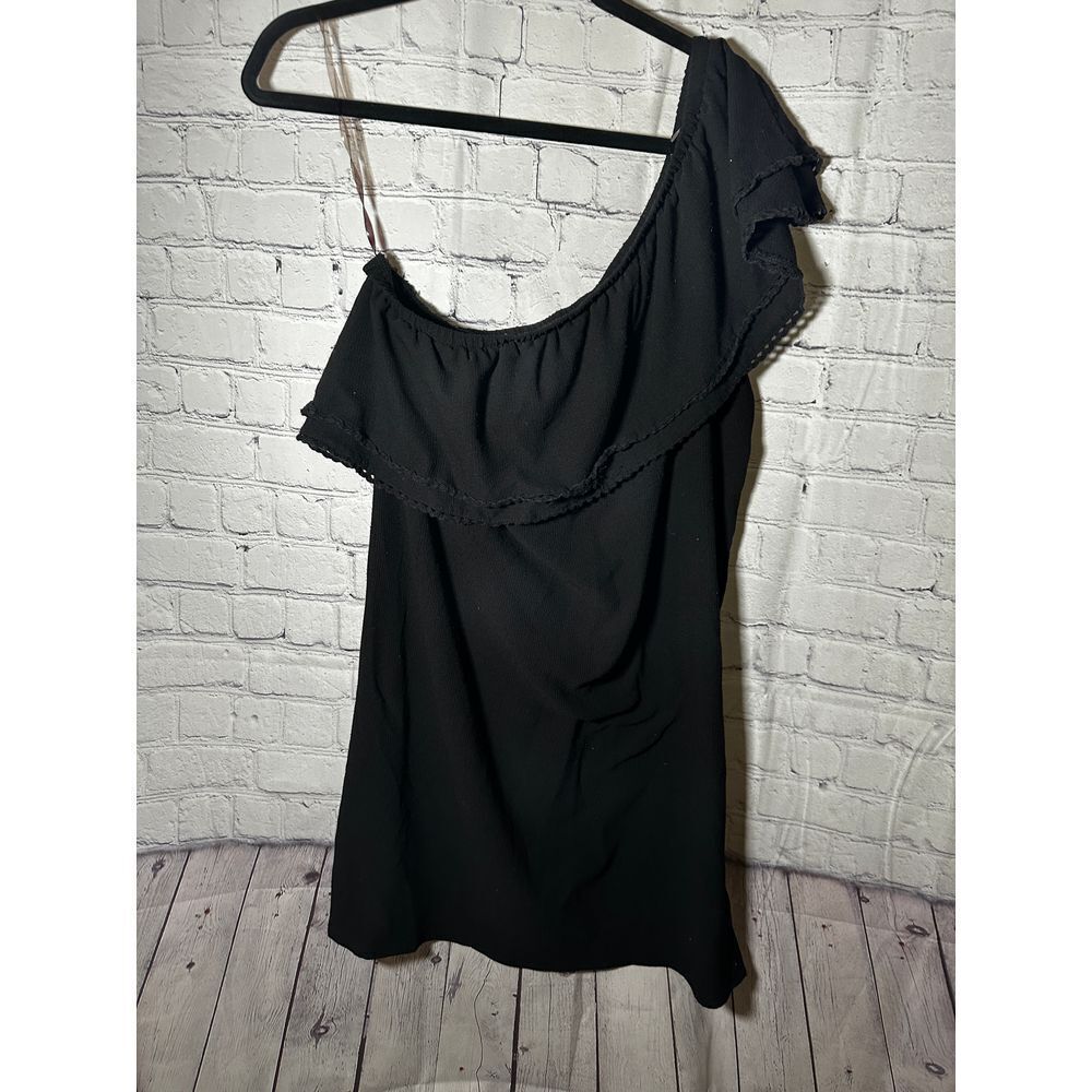 XHILARATION LADIES ONE SHOULDER SHORT‎ BLACK DRESS (XL)  EUC